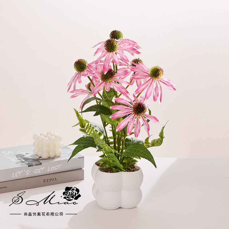 Simulación de flores sensación de pinza bonsai decoración creativa fábrica directa de plantas verdes artificiales flores falsas imitación de maceta image 3