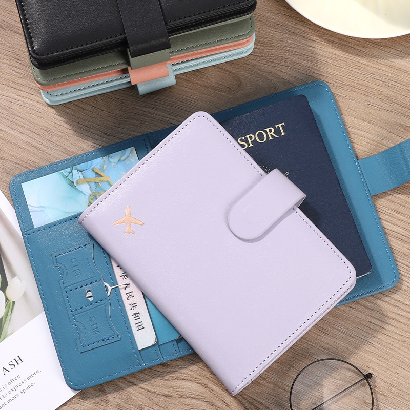 PU Passport Protective Case Travel Passport Document Holder Multifunctional Travel Passport Holder Card and Document Organizer