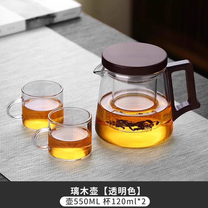 お茶を作るための家庭用ティーポット、高温耐性ガラスティーポット、茶水分離オフィス2025新しいティーポットティーセット|undefined