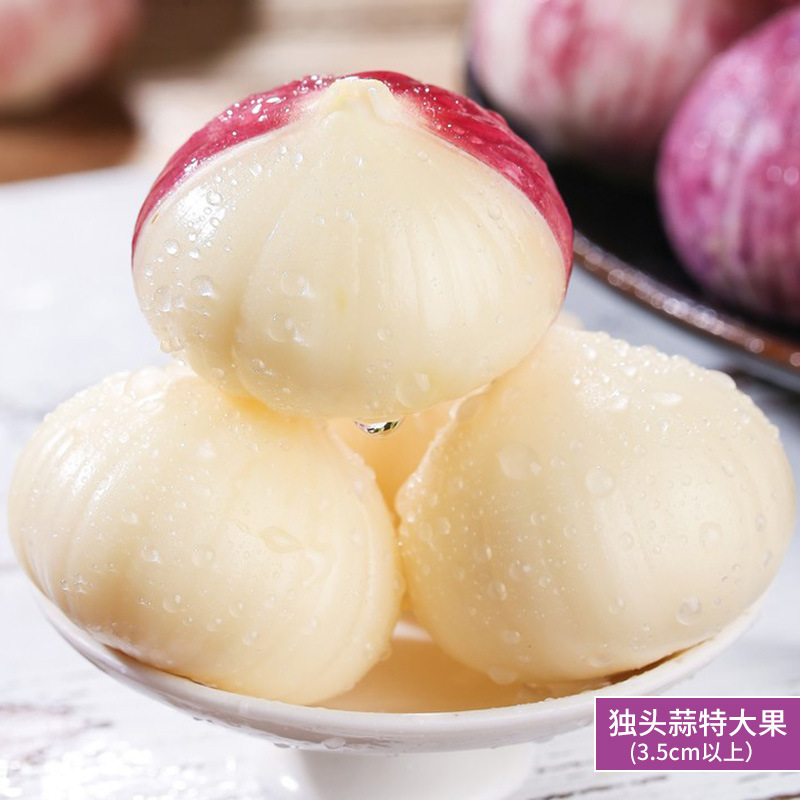 500g - 단일 머리 마늘 - 초대형 과일(3.5cm 이상) 손으로 선택한 과일 왕 핫 세일