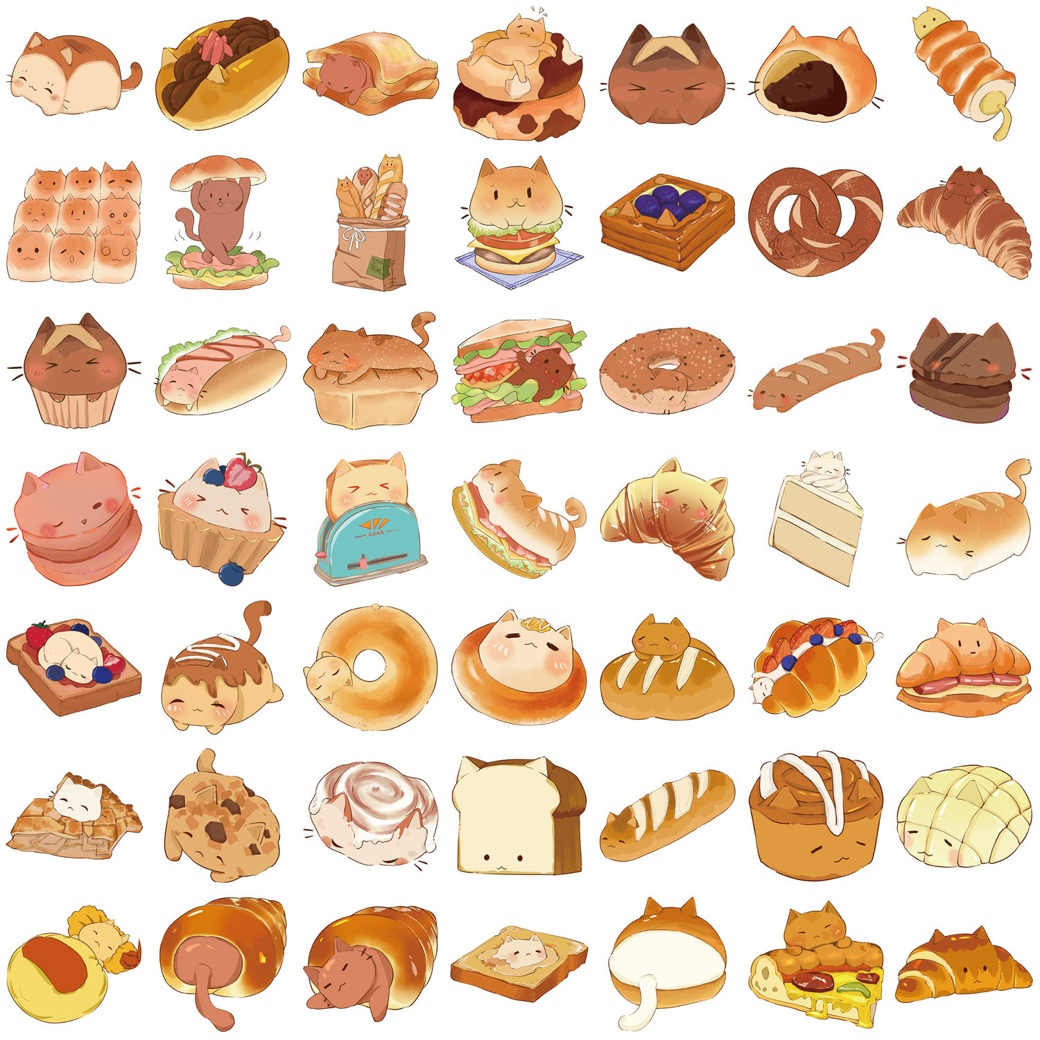 23g Weight Stickers Stationery Type 1 Set Quantity School Occasion PVC self-adhesive Material Cat Pattern Cute Style 1 Set Cat School PVC Self-adhesive Cute Stickers 1