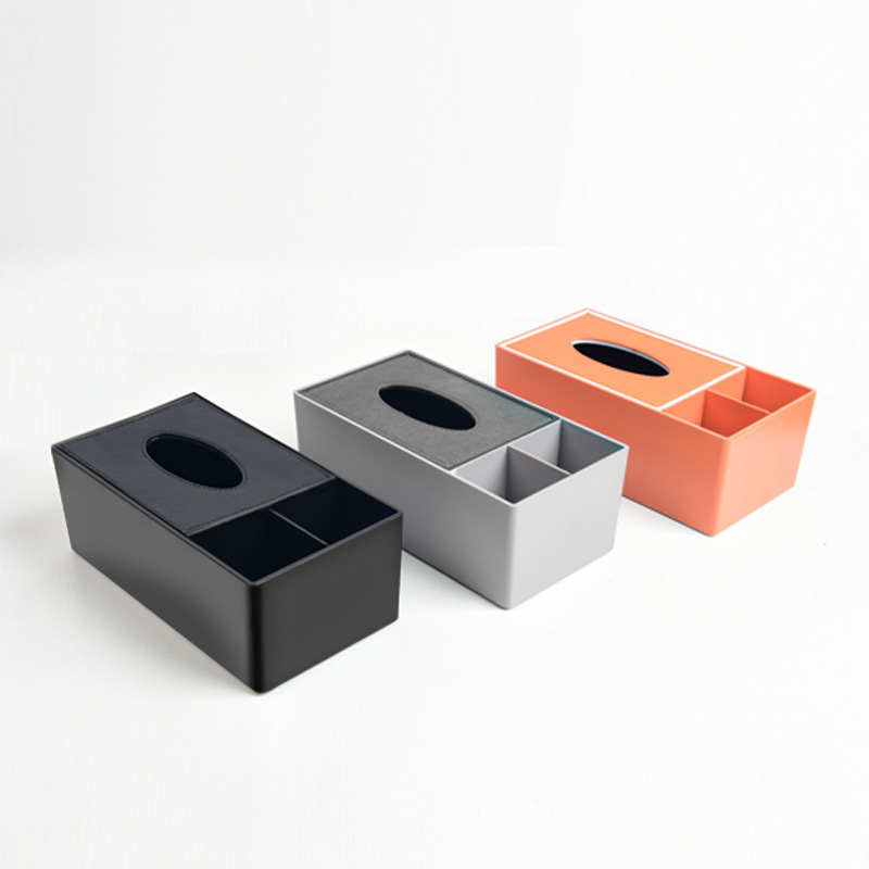 Caja de pañuelos de escritorio multifuncional para hoteles con control remoto Servilleta Caja de dibujo Caja de dibujo de papel de almacenamiento Hotel B & B Caja de dibujo