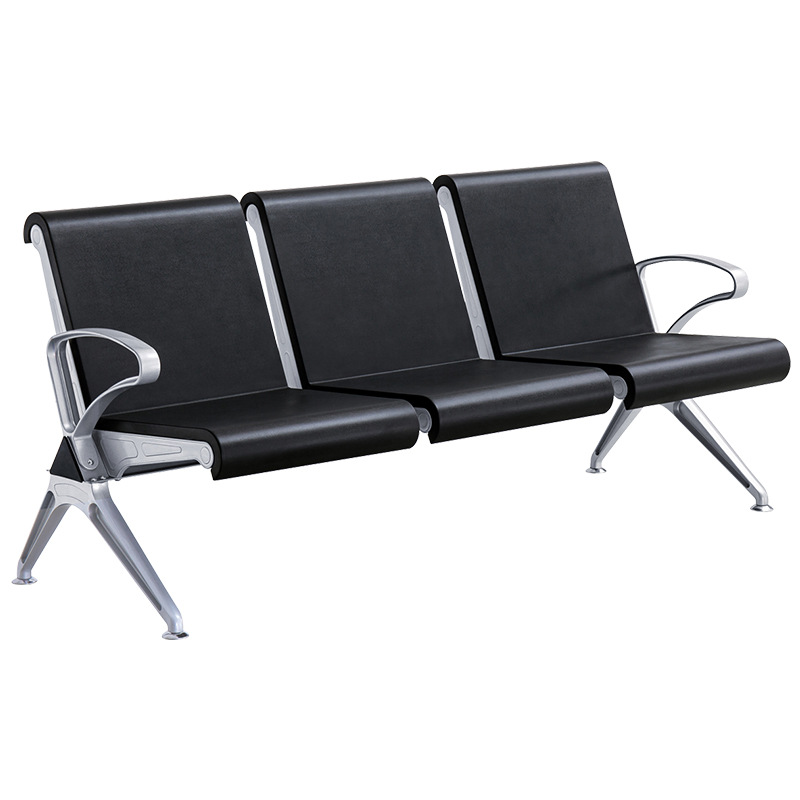 Venta al por mayor personalizada aleación de aluminio apoyabrazos pu SILLA DE espera metal esqueleto fila silla escuela aeropuerto restaurante público Silla de espera image 6