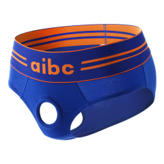 Aibc Men's Underwear Men's Triangular Pants with Inherent Elastic Silicone Sperm Lock Ring, Can Be Used with Fake Penis Ring or Rod