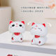 Cross-border solar big head white cat lucky cat cute mini automatic nodding cat car decoration gift