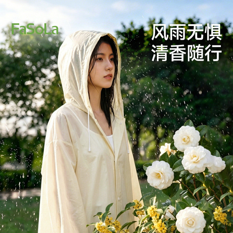 FaSoLa long raincoat, full-body protection against heavy rain, thickened for adults, suitable for outdoor use, hiking, travel, portable single-person rain poncho FaSoLa long raincoat, full-body protection against heavy rain, thickened for adults, suitable for outdoor use, hiking, travel, portable single-person rain poncho
