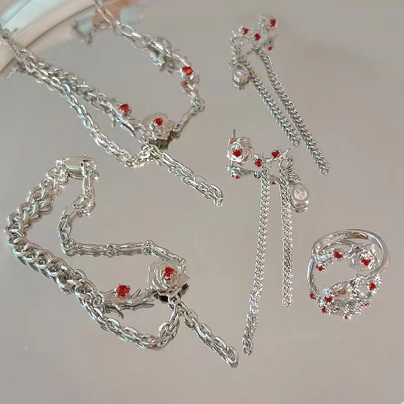 Fashion Flower Copper Plating Zircon Necklace 1 Piece