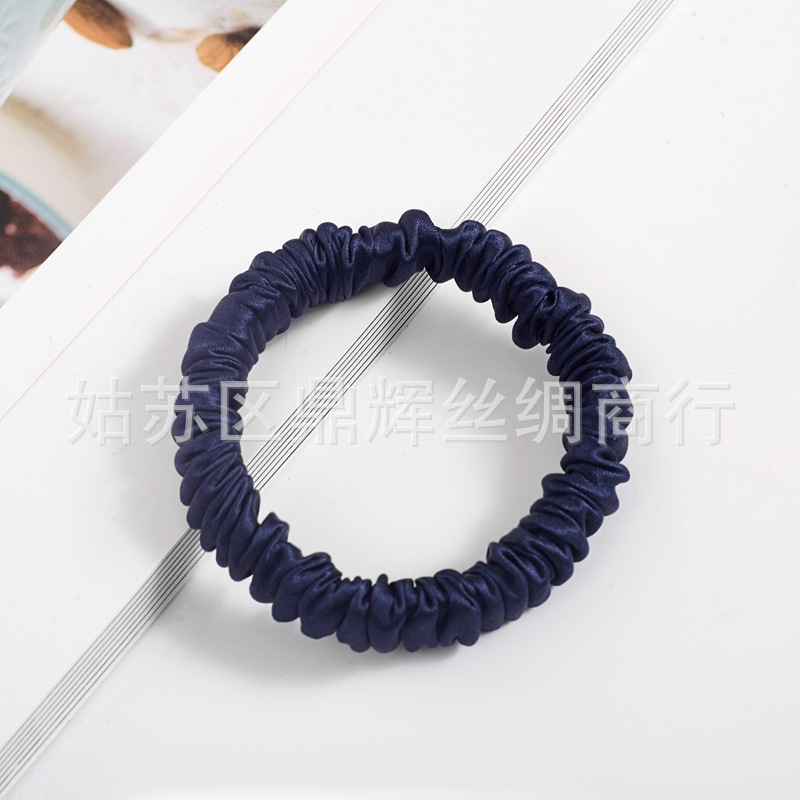 シルクの小腸の髪輪の桑の絹糸の1cmの肥えた腸の髪ひもの髪飾りのシルクの髪ひもの家の対外貿易の注文