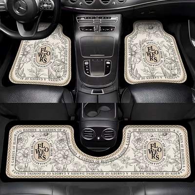 Car Floor Mats, Universal for All Seasons, High-End Diatom Mud, Non-Slip and Dirt-Resistant, Women's Car Interior Decorative Mats (Universal Foot Pad) - whole-car-x3-pieces-of-diatom-mud-t3163