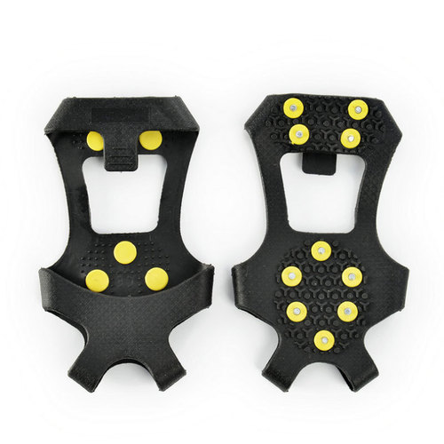 Hardened 10-tooth simple crampons outdoor mountain climbing crampons anti-slip shoe covers snow snow claws anti-fall anti-slip shoe chain shoe spikes