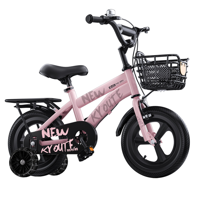 Bicicleta infantil de 12 pulgadas con ruedas de entrenamiento, bicicleta de pedales para niños de 2 a 8 años, bicicleta para niñas de 3 a 6 años