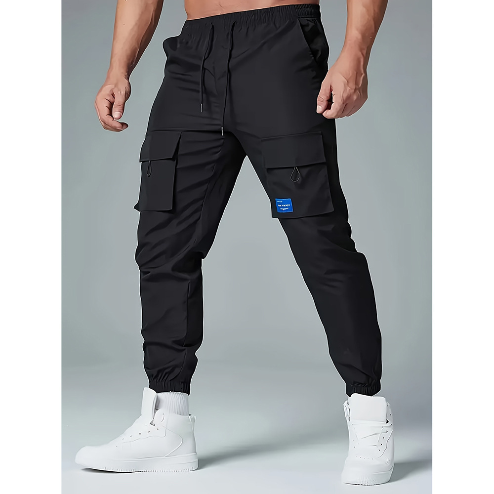 Men's Cargo Jogger Pants Tapered Sweatpants With Multi Pockets_voghion.com
