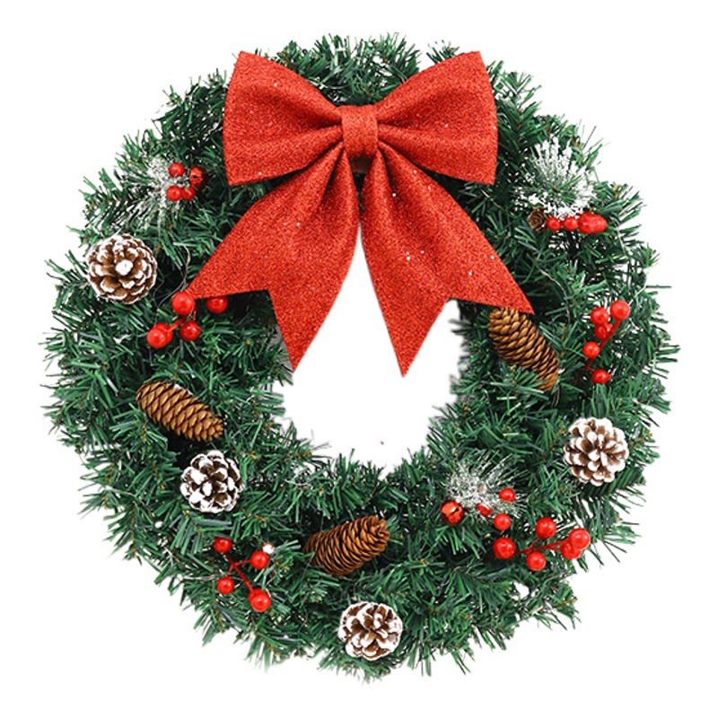 Amazon popular guirnalda de Navidad ratán 30/40/50/60cm decoración de Navidad Garland puerta colgando escena