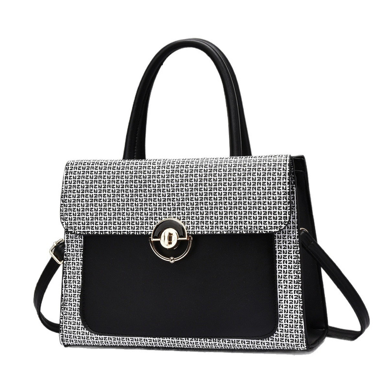 Bolsa de mano de bloqueo a cuadrillas, bolsa de hombro exquisita, bolsa de hombro de transporte de gran capacidad, bolsa de moda, bolsa de mano