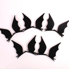 越境ハロウィン 1 ペアの黒悪魔ヘアピン頭飾り面白いコウモリの羽カモノハシクリップホリデードレス