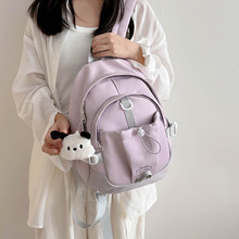 韩版ins撞色软妹少女小双肩包软糯糯可爱甜美儿童出游迷你双肩包