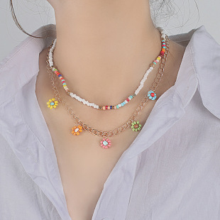 wholesale acrylic color matching necklace Nihaojewelry