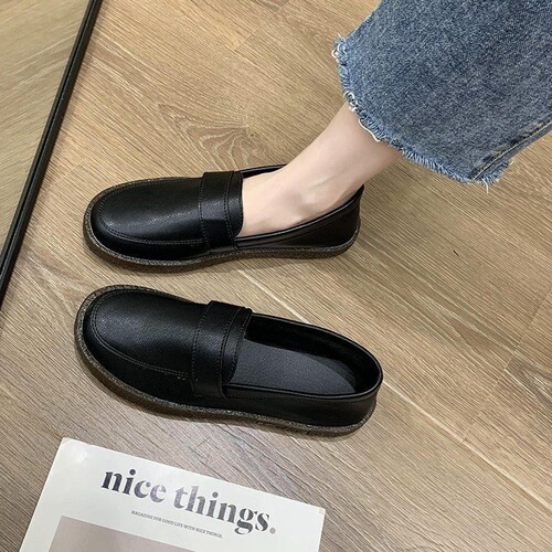 KFC work shoes for women, cowhide sole, anti-slip, waterproof, oil-resistant, comfortable, restaurant kitchen black leather shoes for work, single shoes