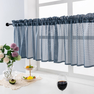 Tang Mei cross-border Amazon factory direct kitchen coffee curtain small fresh finished wear rod small curtain lace short curtain