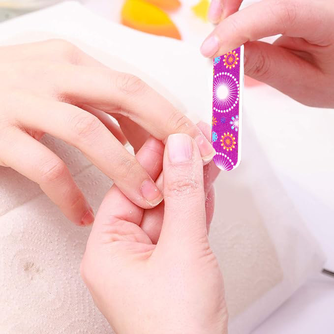 Mini Straight Eva Flower Scraper, Cute Double-Sided Manicure Sanding Strip, Polishing Strip, Fashionable Manicure Tool