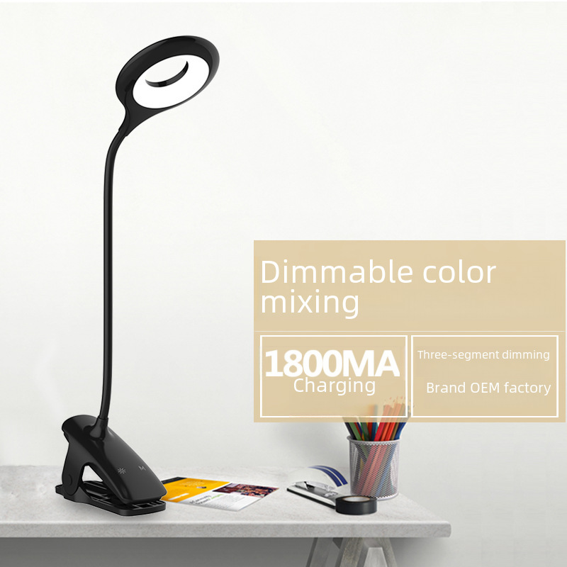 Source manufacturer clip light dimming color charging Amber bedside clip light led clip desk lamp Amazon