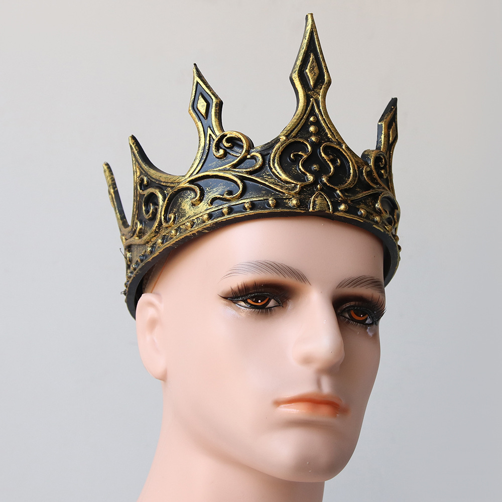 Medieval retro corona de rey Halloween props cosplay reina corona espumosa PU