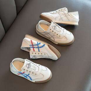 Children's Canvas Shoes 2025 Spring & Fall New Girls' Sports Shoes Soft Sole Boys' White Shoes Breathable Forrest Gump Shoes Spring