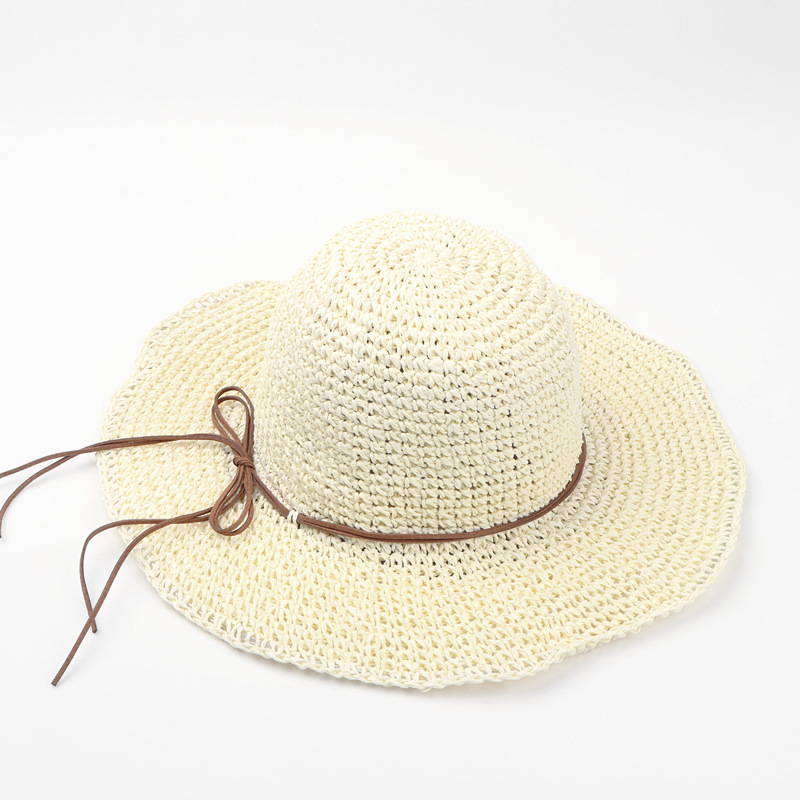 Women's Casual Beach Solid Color Big Eaves Sun Hat display picture 21