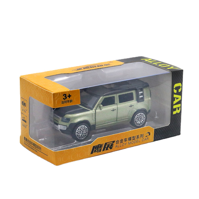Pull Back Boxed Alloy Off-Road Vehicle Model Door Opening Sports Car Kidsren's Toys Car Model Gift Cake Ornaments