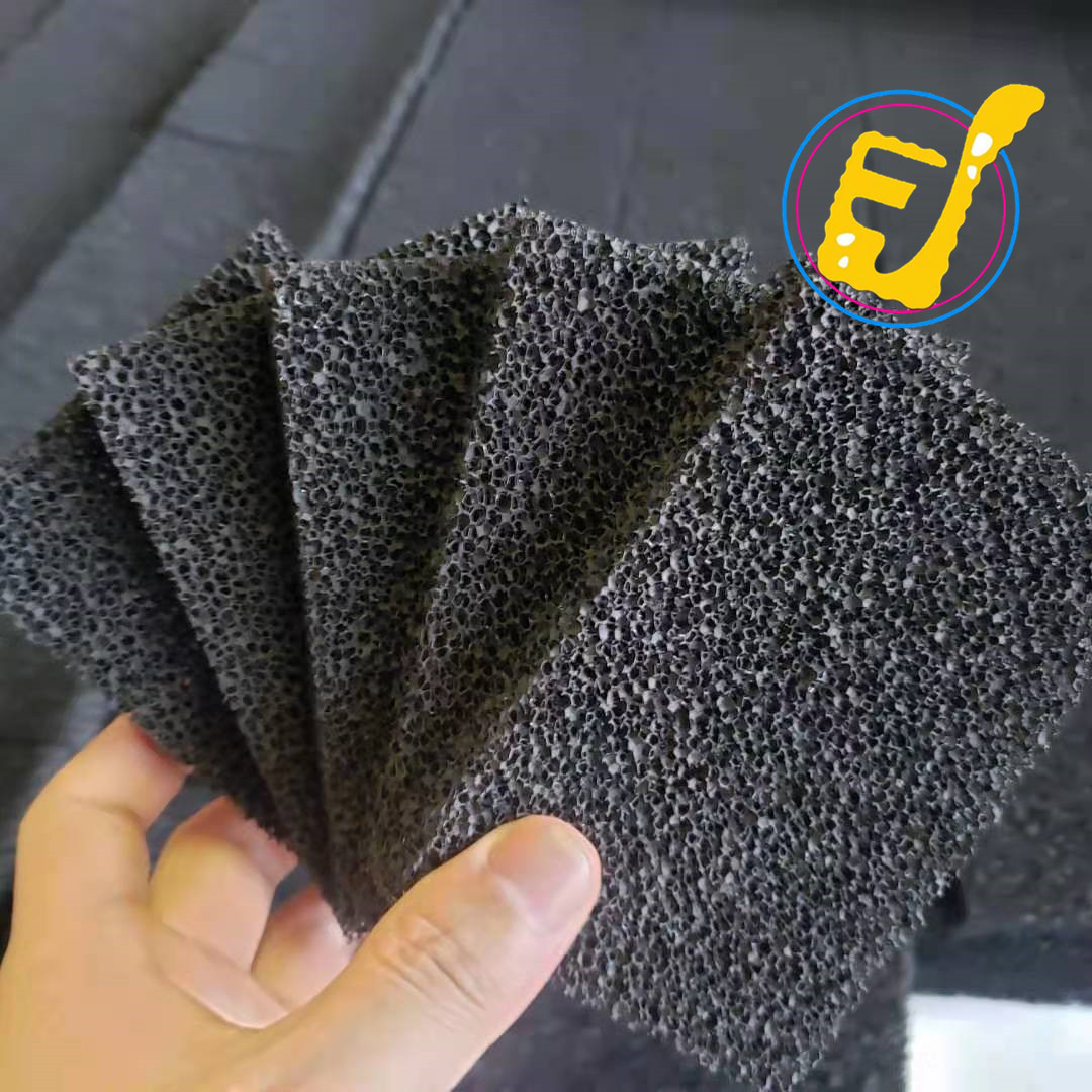 铝窗防尘空气净化过滤棉风机口除味活性炭海绵黑色网状加炭PU海绵