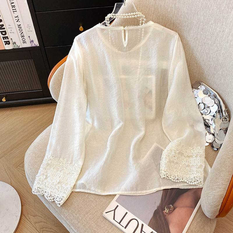 New Chinese-Style Vest for Women 2025 Summer New Embroidered Sequin Beaded Gauze National Style Layered Shirt Thin Women