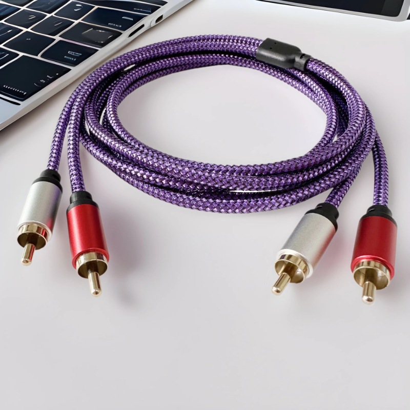 2RCA audio line double Lotus head two to two male to male plug DVD connection TV power amplifier fever signal line