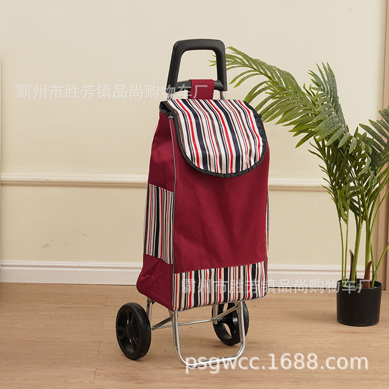 外贸买菜拖车工厂家用拉杆购物小推车超市促销可印LOGO礼品手拉车|undefined