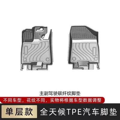 mats with fiber texture, 21-piece | Ayaqaltılar (Kovriklər) - sienna-21-27-models-carbon-fiber-patterndriver-and-passenger-floor-mats-non-separable-for-the-second-and-third-rows