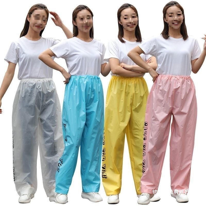 Waterproof Rain Pants, Separate Pants, Raincoat for Delivery Men, Plastic Rain Pants for Women, Thickened for Cycling, Disposable, Heavy Rain Protection, New