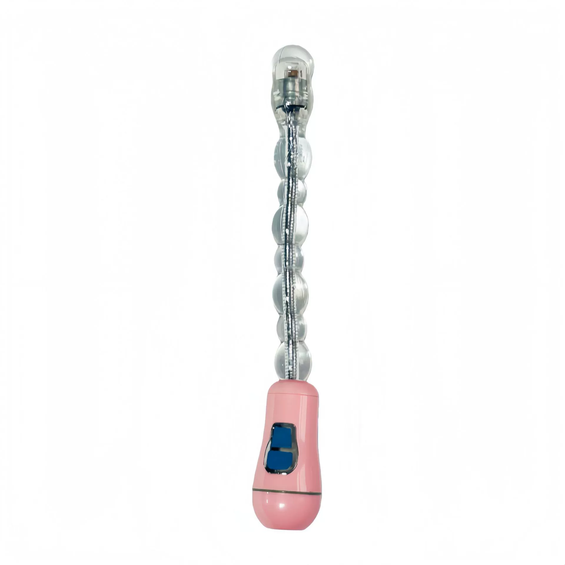 Flexible Anal Plug, 10-frequency Vibrating Beads, USB or Battery, soft rubber + ABS