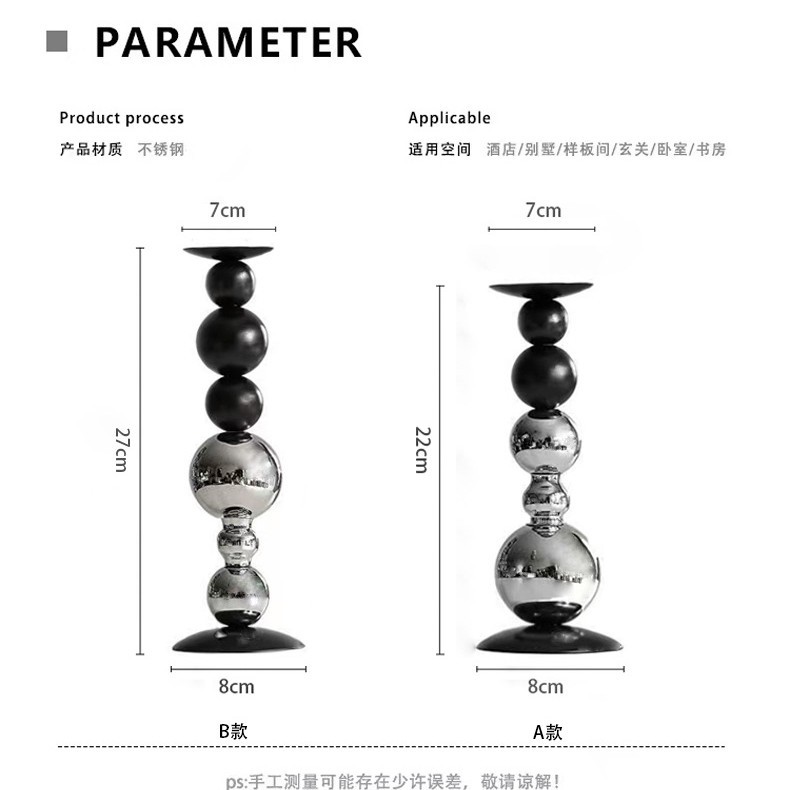Decoración de lujo ligera de la mesa de comedor romántica retro accesorios de cena a la luz de velas decoración minimalista para el hogar