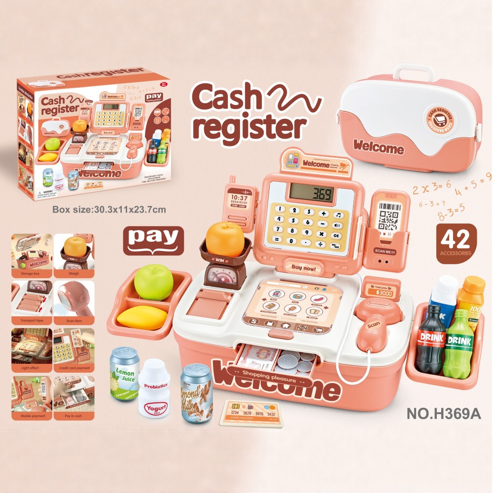 Caja registradora de supermercado transfronterizo juguetes de puzzle para niños caseros cajas caseras para niños juguetes caseros para niños y niñas