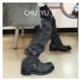 骑行高筒朋克复古靴子