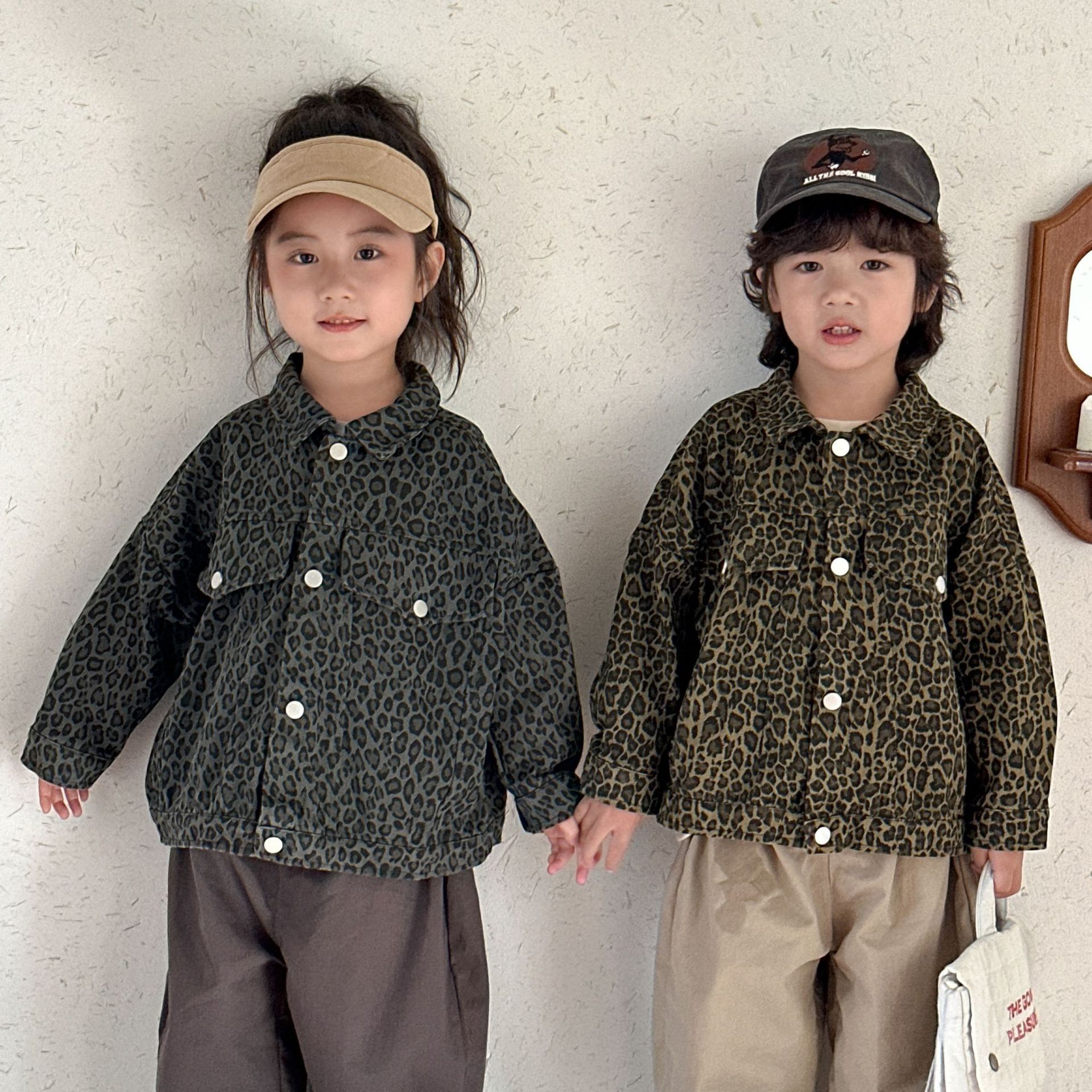 Children's Coat Spring and Autumn Leopard 2025 New Women's Children's Wear Spring Loose Western Style Boys' Jacket Baby's Top