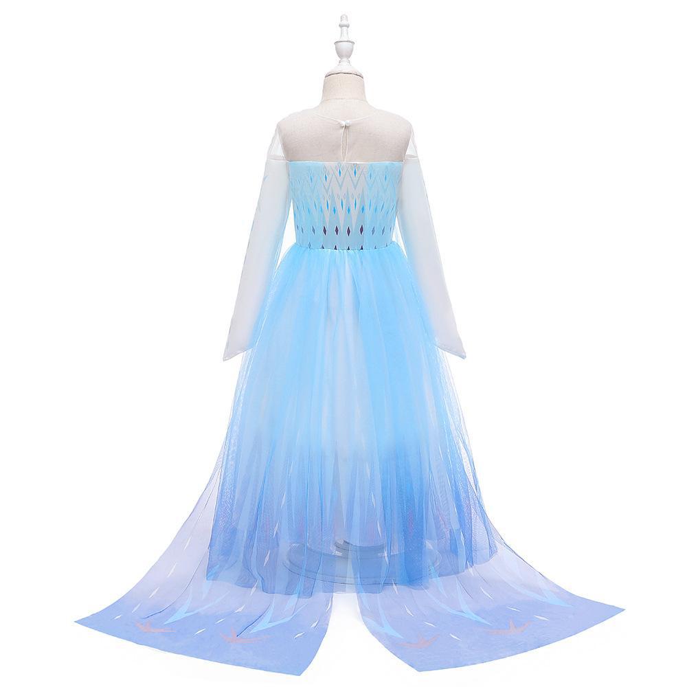 Frozen 2 princesa Elsa pettiskirt niña Elsa vestido de verano los niños vestido Elsa traje