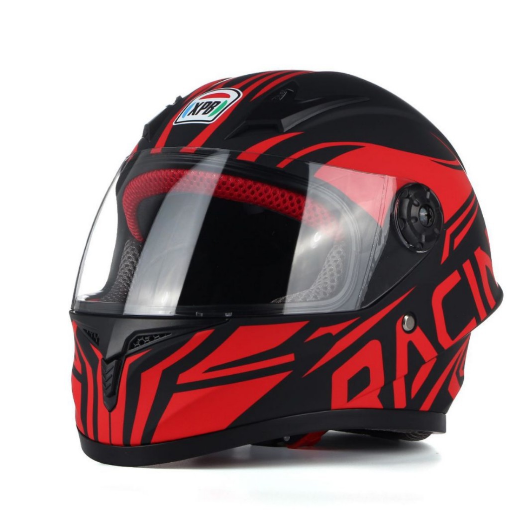 Matt black and red army with clear lenses