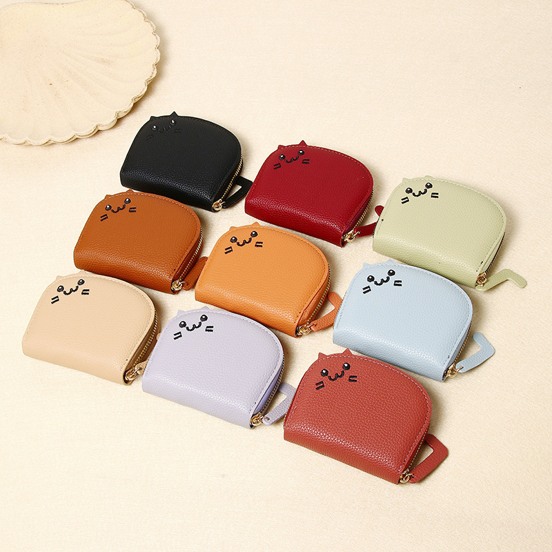 Cross-border 2024 New Cat Card Bag Women's Small and Popular Internet Cute Multi-card Card Bag Advanced Cartoon Coin Purse
