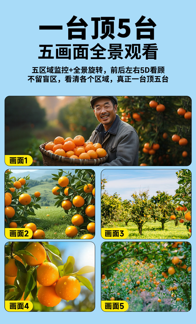 Solar-Powered Surveillance Camera 360-Degree Coverage Outdoor No Power No Network HD Night Vision 2026 New Model