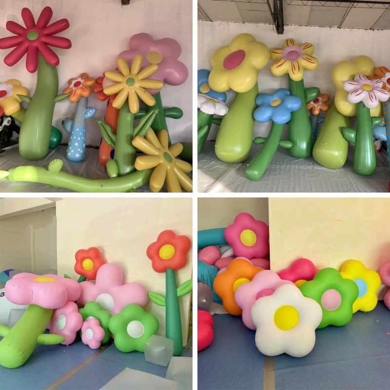 PVC闭气花朵充气拍摄模型节庆用品气模仿真植物悬挂商场市集装饰