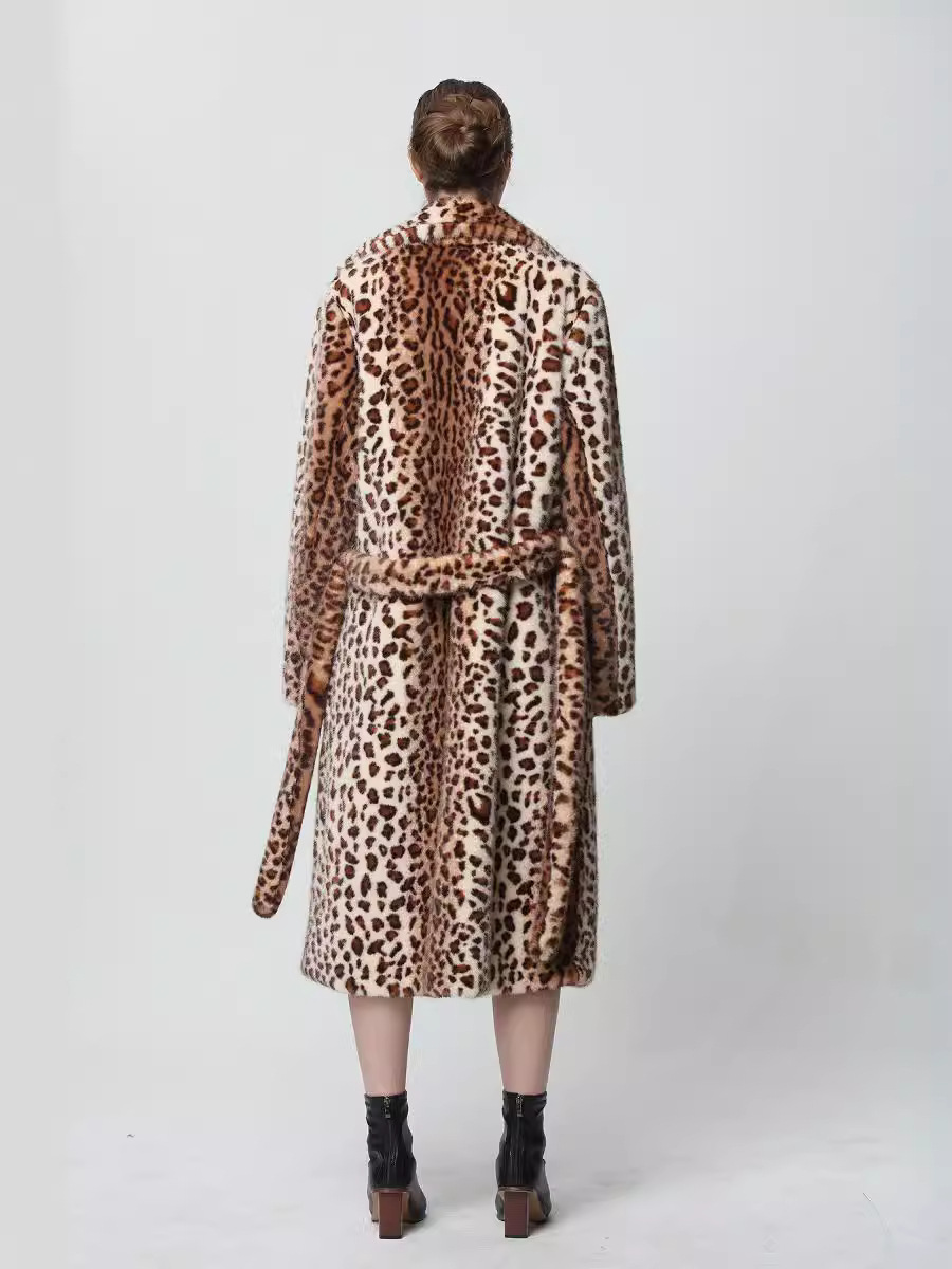 Leopard Print Fur Coat 3