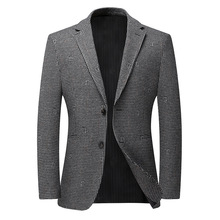 高档男士羊毛西服2025新款商务休闲中年男装外套免烫抗皱男式单西