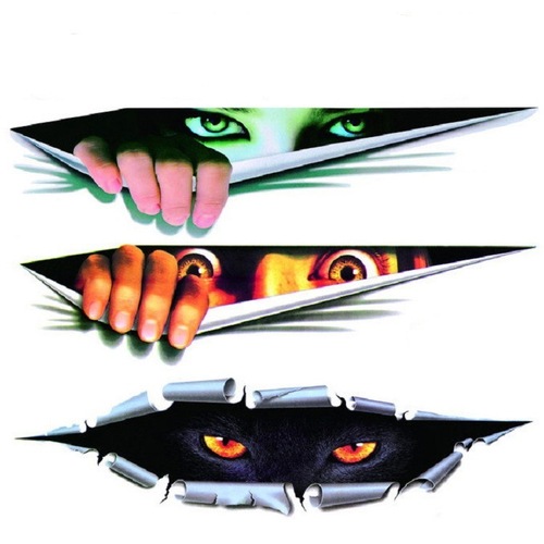 Car personalized car stickers 3D three-dimensional simulation eyes car stickers personalized realistic peep stickers peep stickers scratch car stickers
