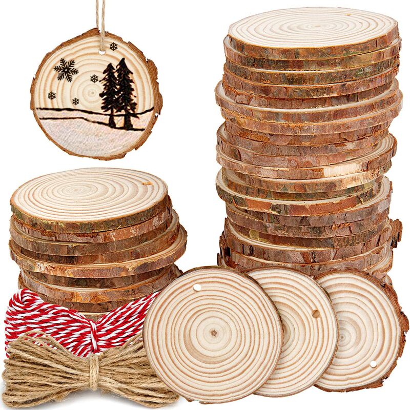 Children's DIY Pine Wood Discs Early Education Craft Materials Christmas Gifts Creative Wood Crafts