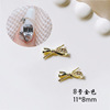 Japanese metal decorations for manicure with bow, bow tie, fake nails for nails, accessory, internet celebrity, 2023 collection